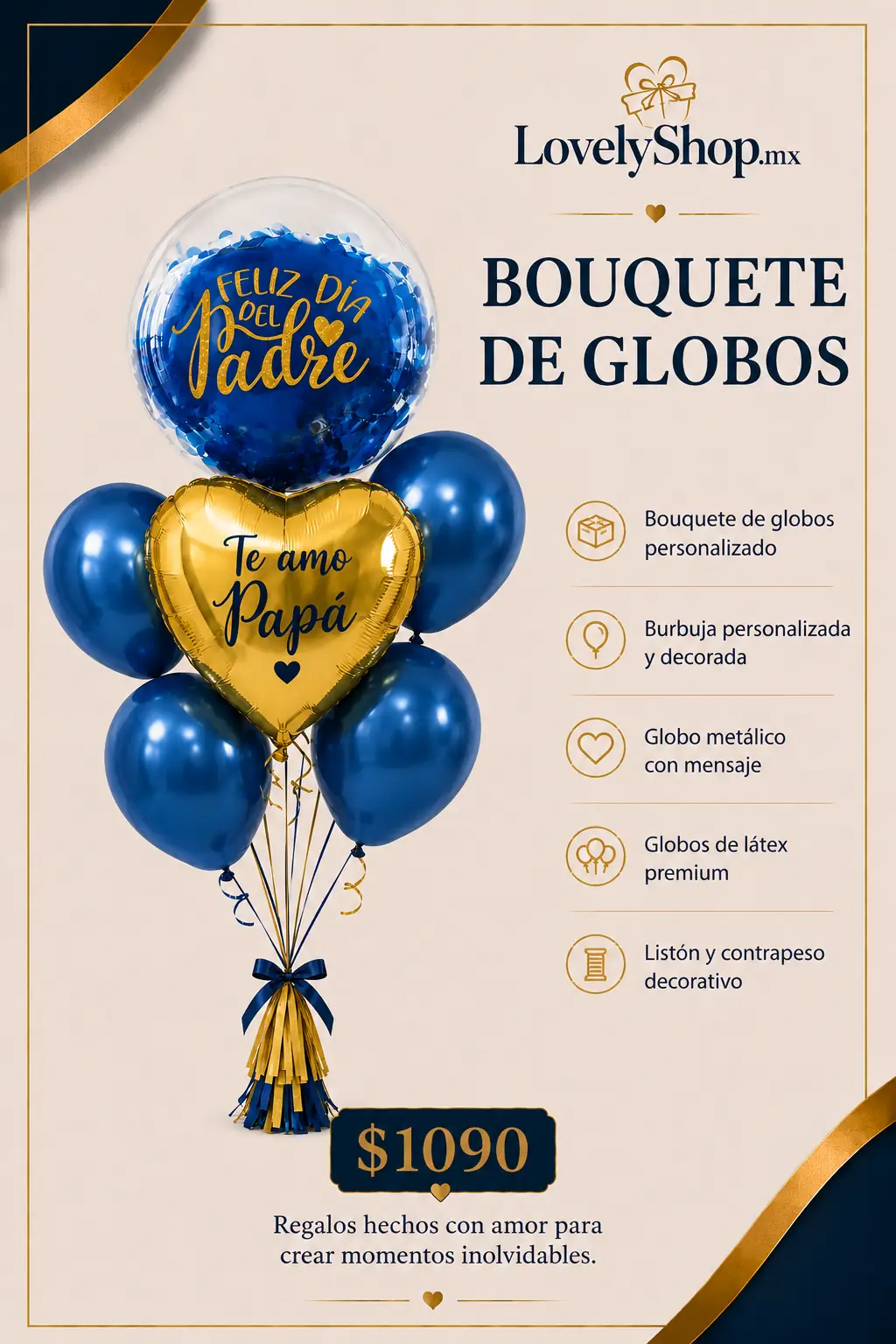 Bouquete de Globos — regalo a domicilio Lovely.mx