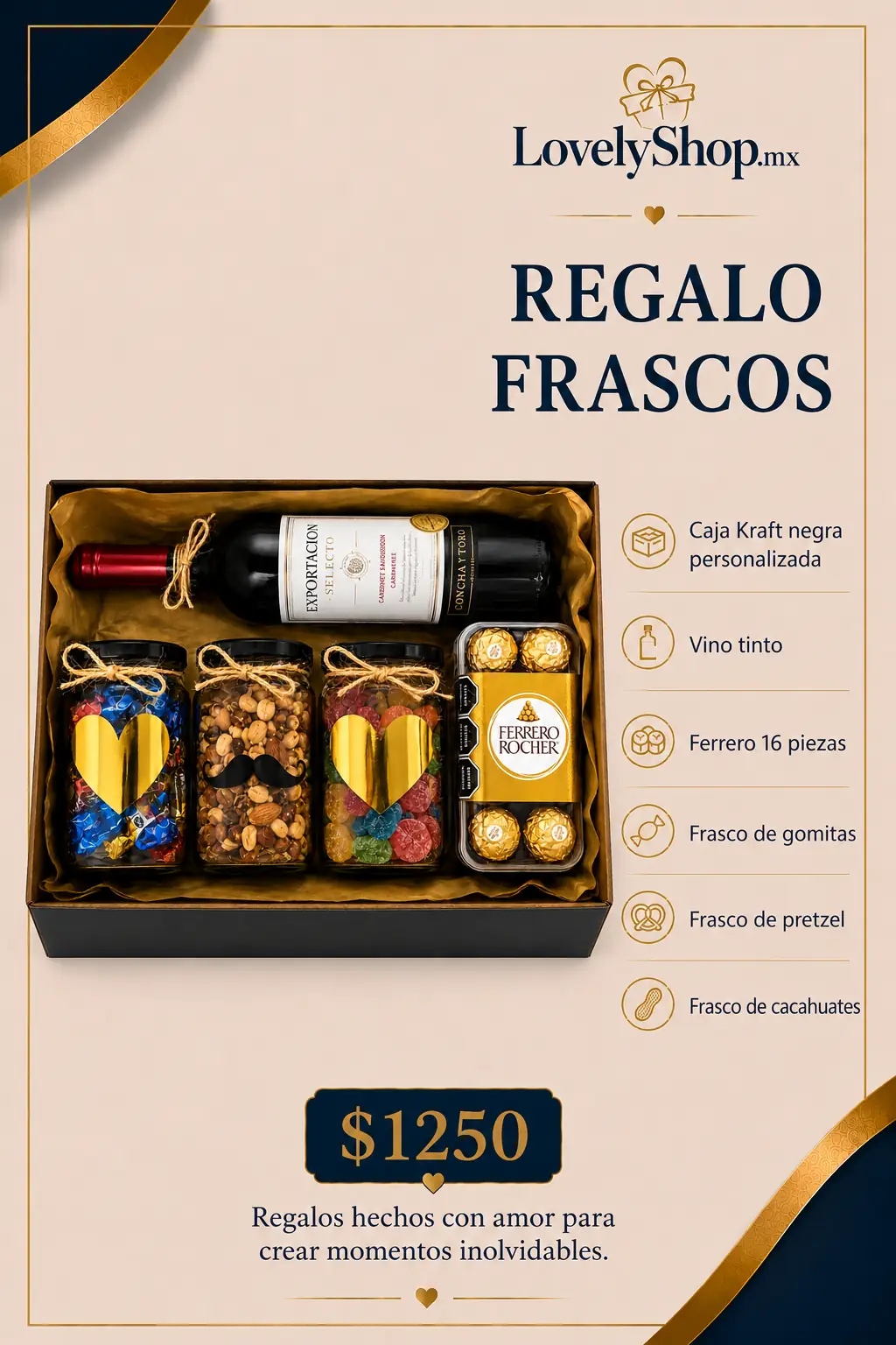 Regalo Frascos — regalo a domicilio Lovely.mx